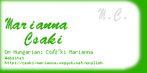 marianna csaki business card